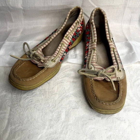 Sperry Top Sider Angelfish Liberty‎ Floral Loafers Size 8.5 - Picture 2 of 10